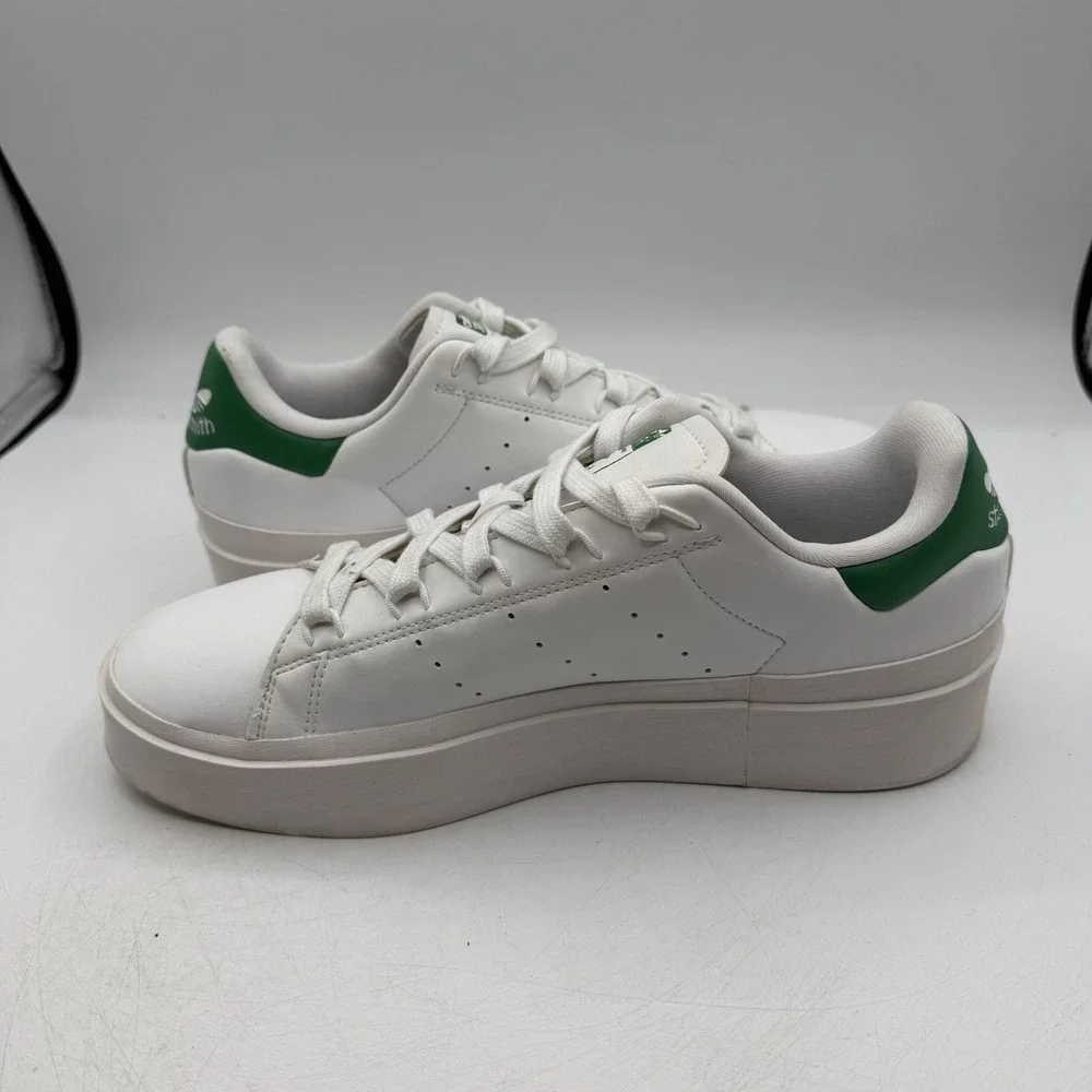 Adidas Stan‎ Smith Bonega Shoes Womens 10.5 White/Green Platform Sneakers GY9310